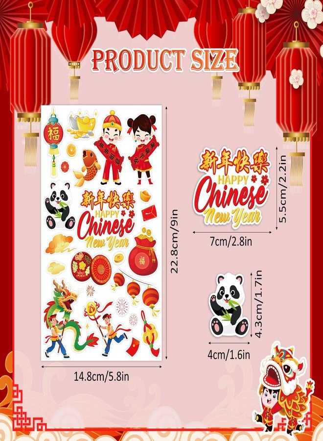 HOWAF Chinese New Year Stickers, 24 Sheets Year of The Horse 2026 Decals Stickers Chinese New Year Gift Tag Stickers for Lunar New Year Party Supplies, Spring Festival Label Stickers - Image 2